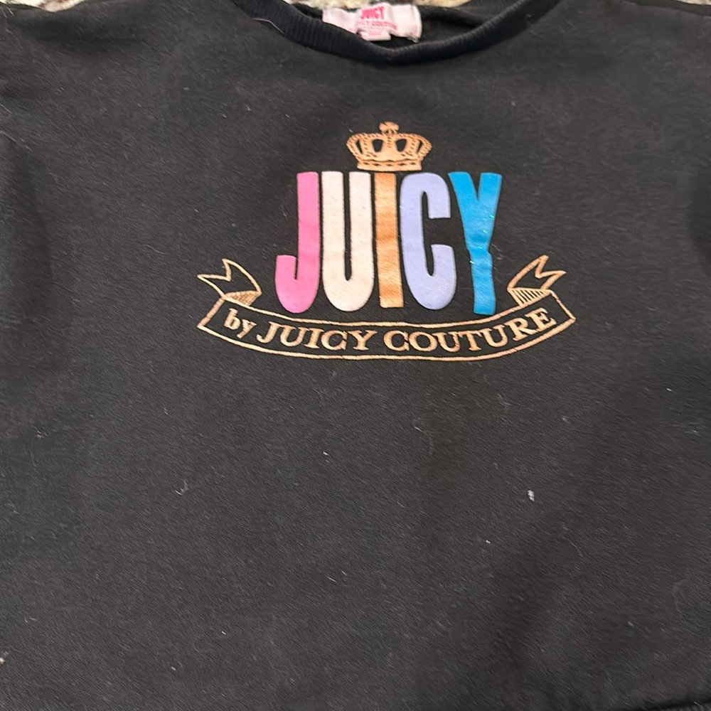 JUICY by JUICY COUTURE rainbow sweatshirt 🌈 on black size 3T